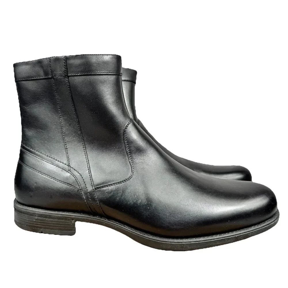 Florsheim Midtown Plain Toe Boots Men's Size 14 EEE Leather Side Zip